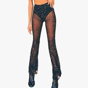 Small Women’s Mesh Pants with Sequins